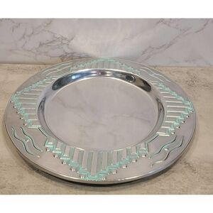 Wilton Armetale Zia Southwest Style Metal 12" Serving Plate/Platter Décor Dish
